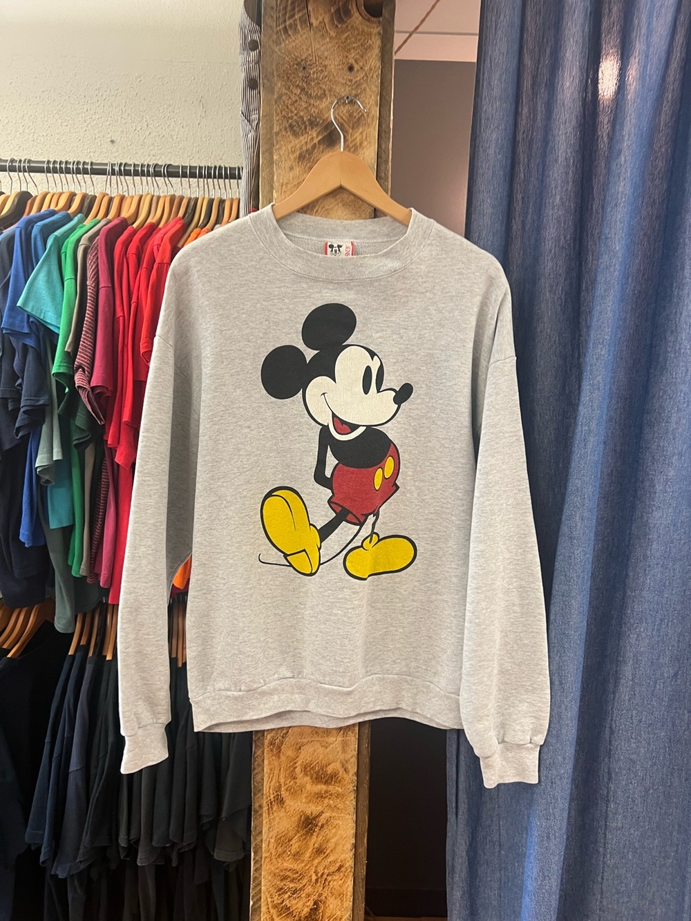 Vintage Mickey Mouse Grey Graphic Crewneck